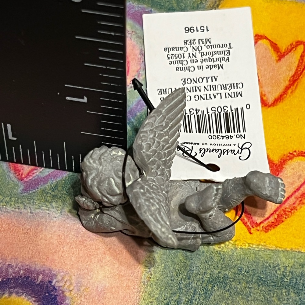 New Grasslands Road Mini 1” Laying Cherub Distressed - Picture 9 of 14